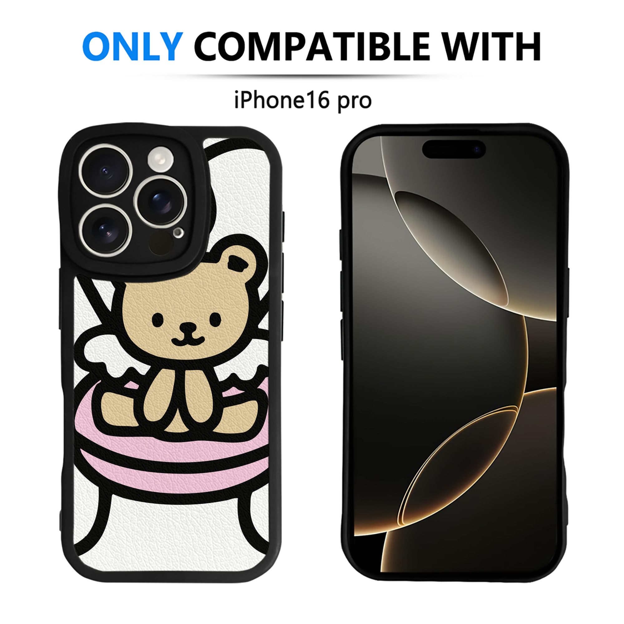 （画像用） Hello Kitty ハローキティ 【iPhone 16シリーズ対応】シリコンスマホケース（レザー調） 材質：シリコン